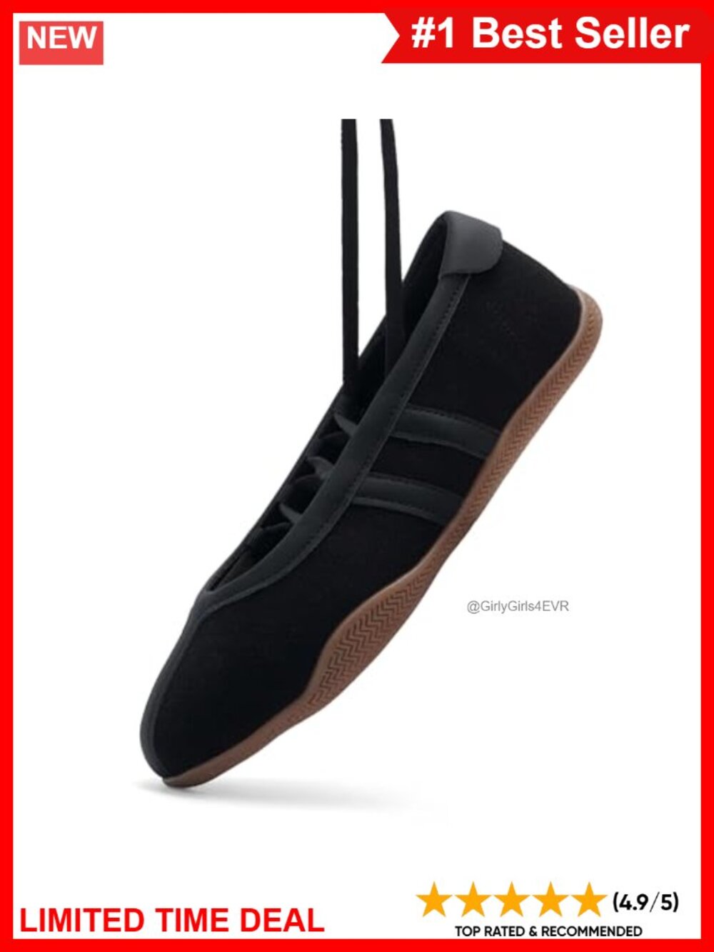 Women's Mary Jane Lace Up Ballet Flats Comfortable Retro Sneakers Faux Suede